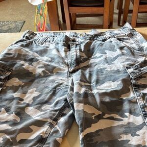 Carhartt Gray Camo Cargo Shorts